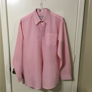 Daniel Ellissa Men’s Pink Dress Shirt 17.5 36/37 Long Sleeve Classic Fit